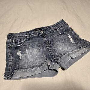 Celebrity Pink Distressed Blue Jean Shorts